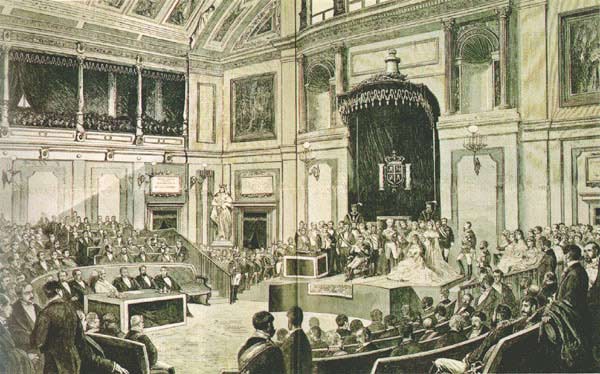 Apertura de las Cortes Constituyentes por Alfonso XII en 1875