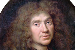 Retrato de Molière (Jean-Baptiste Moquelin, París, 1622-1673), por Pierre Mignard. Dramaturgo y poeta francés, considerado como uno de los mejores autores de la literatura francesa y universal. Fuente: Wikipedia, Castillo de Chantilly.