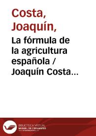 La fórmula de la agricultura española