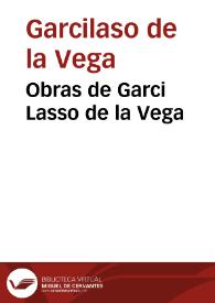 Obras de Garci Lasso de la Vega