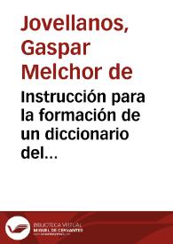 Instrucción para la formación de un diccionario del dialecto asturiano (1801)