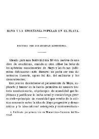 Mayo y la enseñanza popular en el Plata [1873]