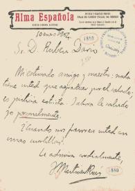 Carta de Martínez Ruiz, José, (Azorín)