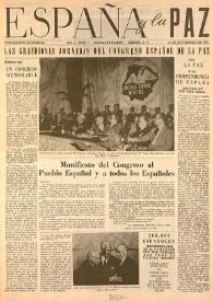España y la paz. Año I, núm. 7 (extraordinario), 15 de noviembre de 1951