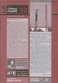 Revista Cálamo FASPE : lengua y literatura españolas. Núm. 52, 2008