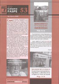 Revista Cálamo FASPE : lengua y literatura españolas. Núm. 53, 2009