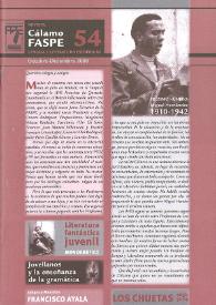 Revista Cálamo FASPE : lengua y literatura españolas. Núm. 54, 2009