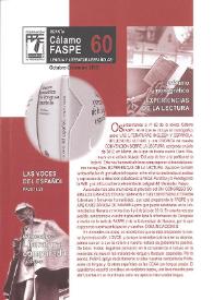 Revista Cálamo FASPE : lengua y literatura españolas. Núm. 60, 2012