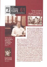 Revista Cálamo FASPE : lengua y literatura españolas. Núm. 61, 2013