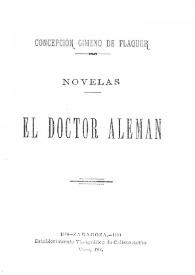 Más información sobre El doctor alemán: novelas / Concepción Gimeno de Flaquer
