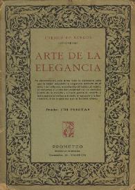 Arte de la elegancia / arreglado por Carmen de Burgos (Colombine) | Biblioteca Virtual Miguel de Cervantes