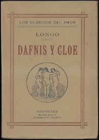 Más información sobre Dafnis y Cloe  / Longo ; traducción castellana y prólogo de Carmen de Burgos Seguí