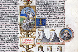Juan II de Castilla. «Liber genealogiae regum Hispanie», entre 1501 y 1600? (Fuente: Biblioteca Digital Hispánica).