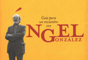 Portada de «Guía para un encuentro con Ángel González» (1985).