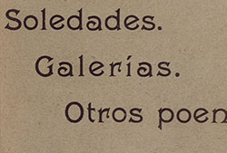 Cubierta de «Soledades. Galerías. Otros poemas», Madrid, Librería de Pueyo, 1907 (Fuente: Biblioteca Digital Hispánica).