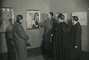 Exposición en la galería Clan, 1947 (Fuente: Fundación Pública Gallega Camilo José Cela. Localización: Biblioteca Virtual del Patrimonio Bibliográfico).