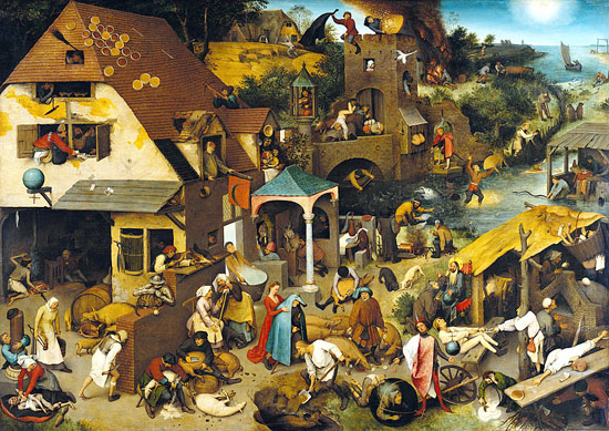 «El mundo al revés», de Peter Bruegel.