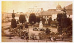 Plaza Bolívar de Bogotá a fines del siglo XIX por Julio Racines («Periódico ADN», de «El Tiempo»)