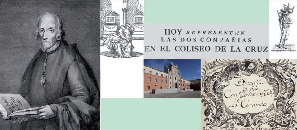 Diseño con un retrato de Tirso de Molina cedido por el Museo de Historia de Madrid con otras imágenes