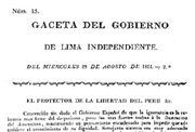 Decreto de fundación de la Biblioteca Nacional  (Lima, 28 de agosto de 1821)