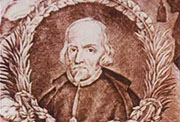 Grabado del retrato de Calderón de la Barca.