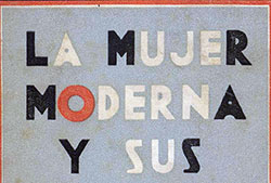 Portada de «La mujer moderna y sus derechos», Valencia, Editorial Sempere, 1927