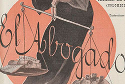Cubierta de «El abogado», Madrid, Imprenta de «Alrededor del Mundo», 1915 (Fuente: Archivo personal de Roberto Cermeño).