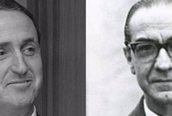 Gregorio López Bravo (Madrid, 1923 - Bilbao, 1985) y Alberto Ullastres (Madrid, 1914-2001), dos ministros tecnócratas del franquismo que, como responsables de las carteras de Industria (1962-1969) y Comercio (1957-1965), respectivamente, se encargaron de la apertura exterior del régimen político español, con el objetivo de conseguir la admisión de España en Europa.