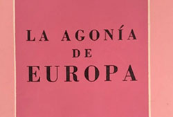 Cubierta de «La agonía de Europa», de María Zambrano. Se publicó en Buenos Aires en 1945 por la Editorial Sudamericana.