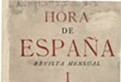 Cubierta de la revista «Hora de España», en la que María Zambrano formaba parte de su consejo de redacción.