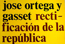 Cubierta del libro «Rectificación de la República», de José Ortega y Gasset.