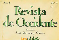 Cubierta de un ejemplar de la «Revista de Occidente», fundada por José Ortega y Gasset en 1923.
