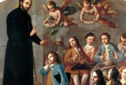 San Ignacio predicando a un grupo de niños