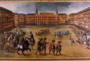 Fiesta en la Plaza Mayor de Madrid (Juan de la Corte, Museo de Historia de Madrid).