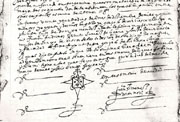 Testimonio de la fe de bautismo de Felipe Godínez. Archivo del Arzobispado de Sevilla.