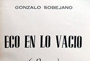Portada de «Eco en lo vacío» (Murcia, Patronato de Cultura de la Excma. Diputación de Murcia, 1951).