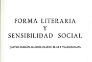 «Portada de Forma literaria y sensibilidad social» (Madrid, Gredos, 1967).