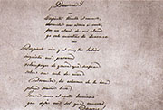 Página autógrafa de la «rima XXVII» de Gustavo Adolfo Bécquer (1860). Álbum de Josefina Espín. Fotografía de Rafael Montesinos.