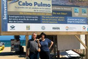 Homero  Aridjis y Betty Ferber en el Parque Nacional Cabo Pulmo