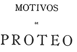 Portada de la primera edición de «Motivos de Proteo» (Fuente: Benedetti, Mario, «Genio y figura de José Enrique Rodó», Editorial Universitaria de Buenos Aires, 1966)