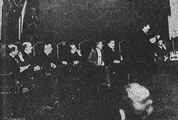 Rodó en el acto de inauguración del Círculo de Prensa (Fuente: Benedetti, Mario, «Genio y figura de José Enrique Rodó», Editorial Universitaria de Buenos Aires, 1966)