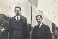 Rodó a bordo del vapor «Amazon», rumbo a Europa, en julio de 1916 (Fuente: Imagen cortesía del Archivo Literario de la Biblioteca Nacional de Uruguay)