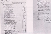 Manuscrito autógrafo de «El olivo del camino» de Antonio Machado, enviado a Juan Ramón Jiménez para su publicación en «Índice».