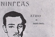 Cubierta de «Ninfeas», con un retrato de Ricardo Baroja.