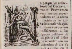 Firma de Rohisindo Solá, en realidad Ángel Gálvez, como editor del «Observatorio pintoresco», II, 8, 10 de octubre de 1837