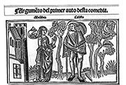 Taco xilográfico de «La Celestina» de Fernando de Rojas (Burgos, 1499)