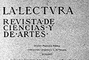 Cubierta de «La Lectura. Revista de Ciencias y Artes», Madrid, año VII, n.º 77 (mayo de 1907)