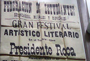 Afiche del acto que organiza la Federación de Estudiantes Secundarios en agosto de 1915 (Fuente: Archivo General de la Nación, Argentina, Legajo Manuel Ugarte 2235)
