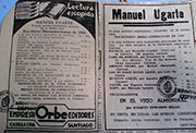Publicidad de editoriales de «Escritores iberoamericanos de 1900» (Fuente: Archivo General de la Nación, Argentina, Legajo Manuel Ugarte 2234)