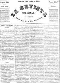 «La Revista española: periódico dedicado a la Reina Ntra. Sra.», Núm. 140, domingo 5 de enero de 1834.